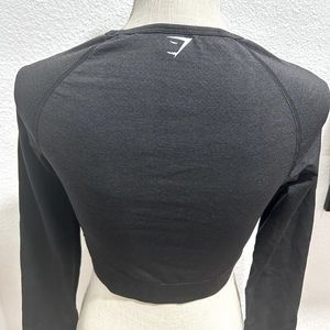 Black , gym shark workout crop top